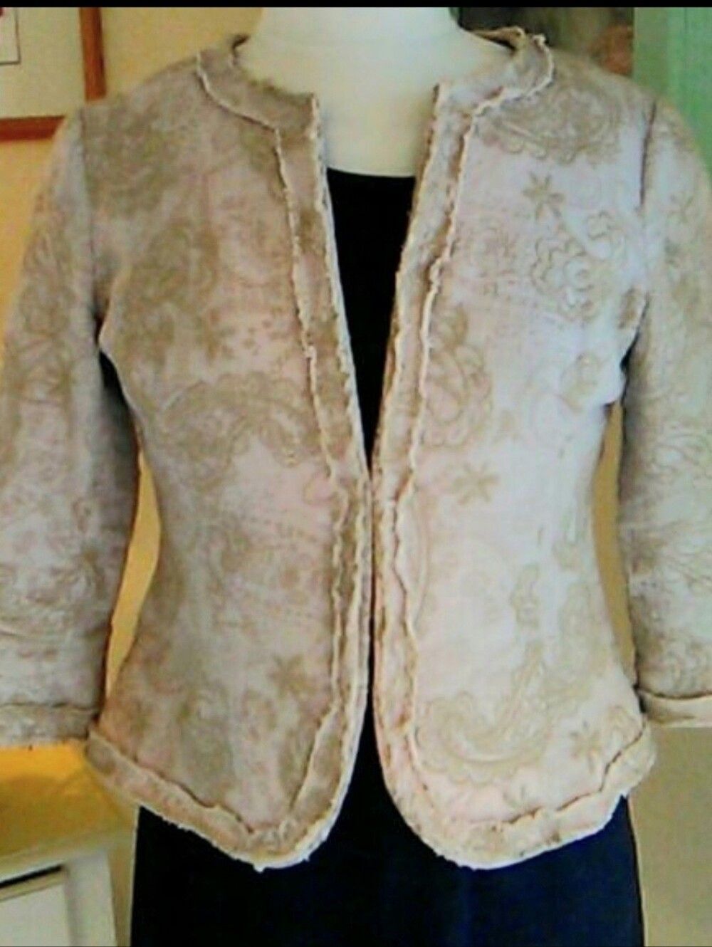 Coldwater Creek Rustic Boho Embellished Jacket
